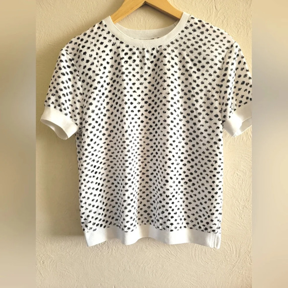 Rachel‎ Zoe, Abstract Polka Dot Blouse, White and Black, Size Small - Picture 1 of 6